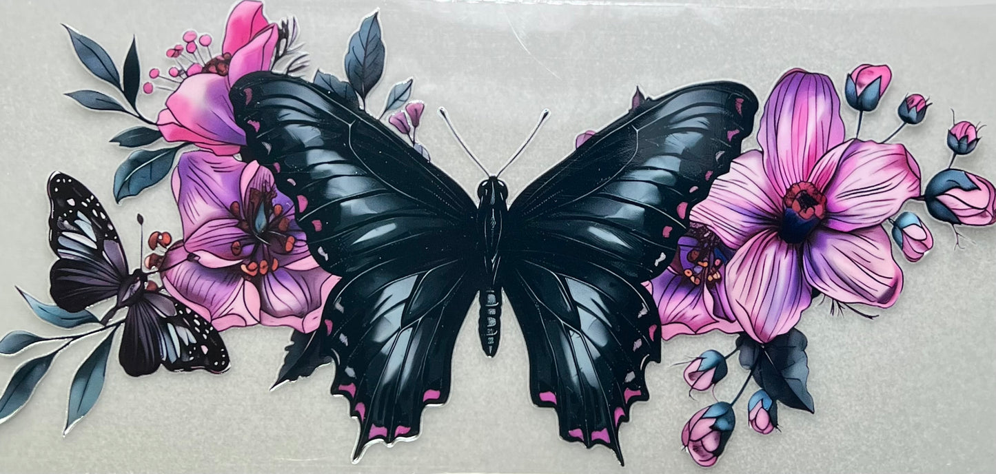 Black Bfly Purple Flowers