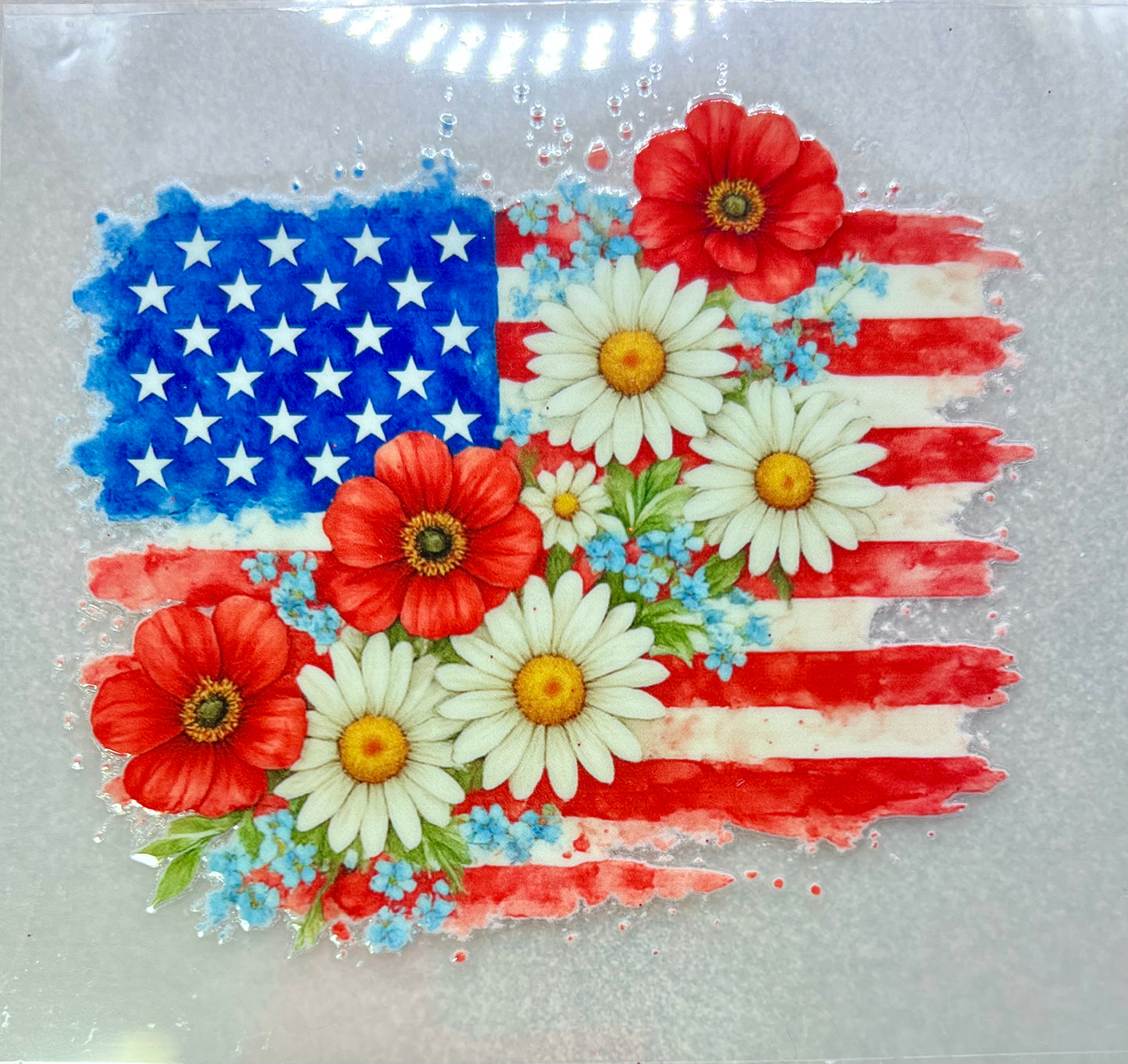 Floral AMERICAN Flag✔️