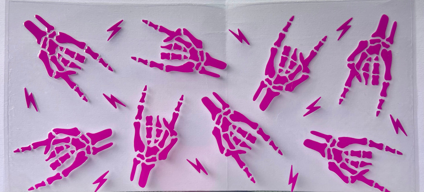 Pink Skelly Hands