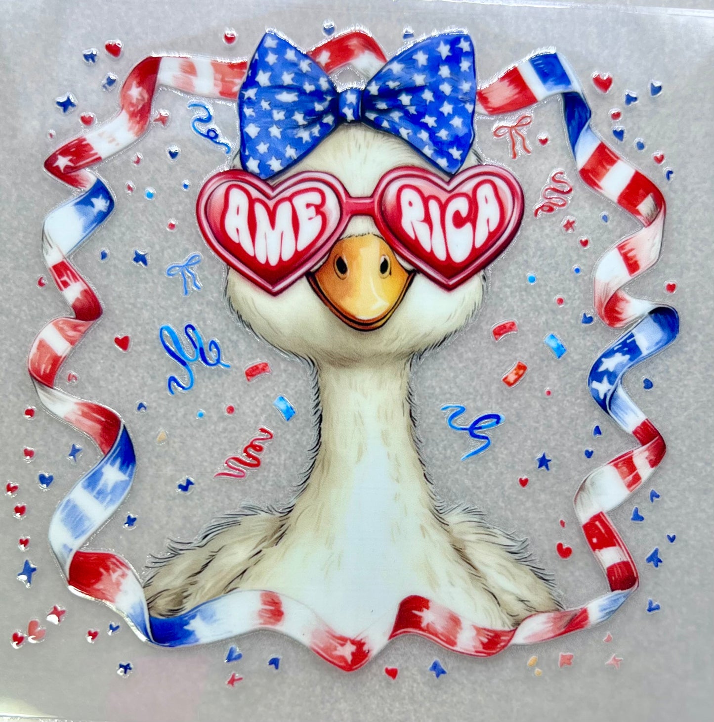 Goose - Patriotic shades & bow✔️