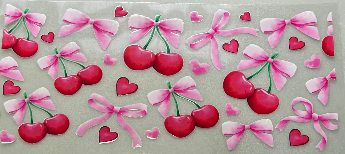 Pink Bows & Ted Cherries Wrap✔️