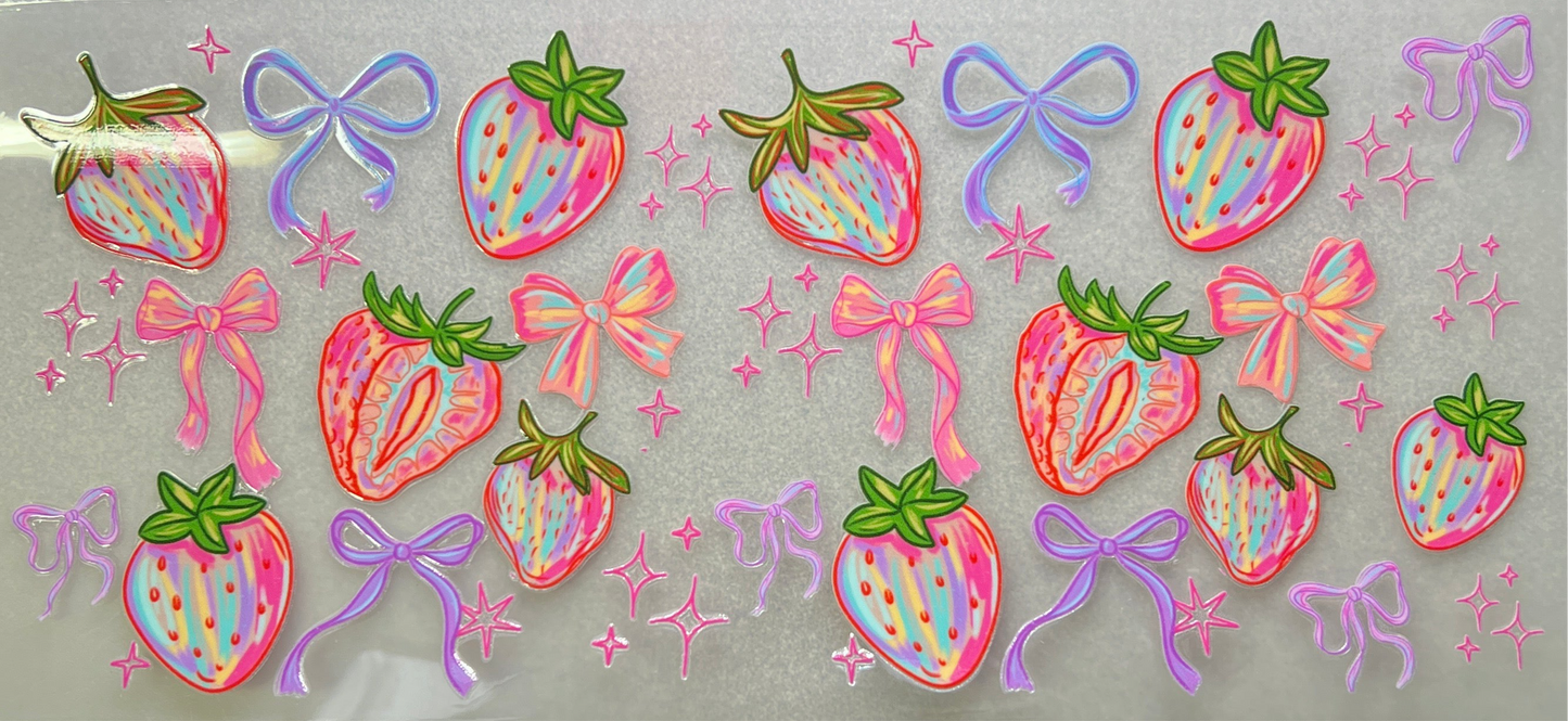 Tie-Dye strawberries & bows✔️