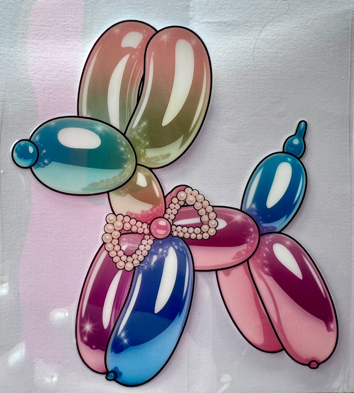 Metallic balloon dog