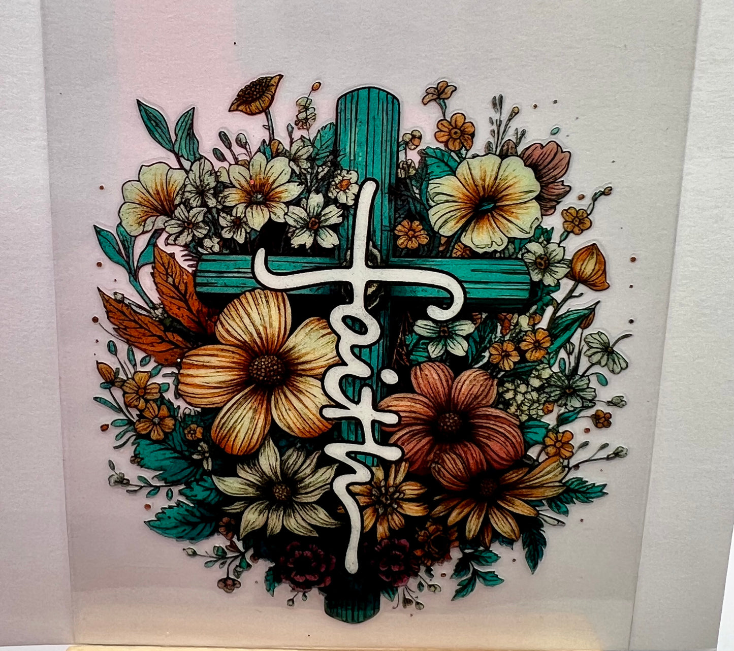 “Faith” - Floral cross
