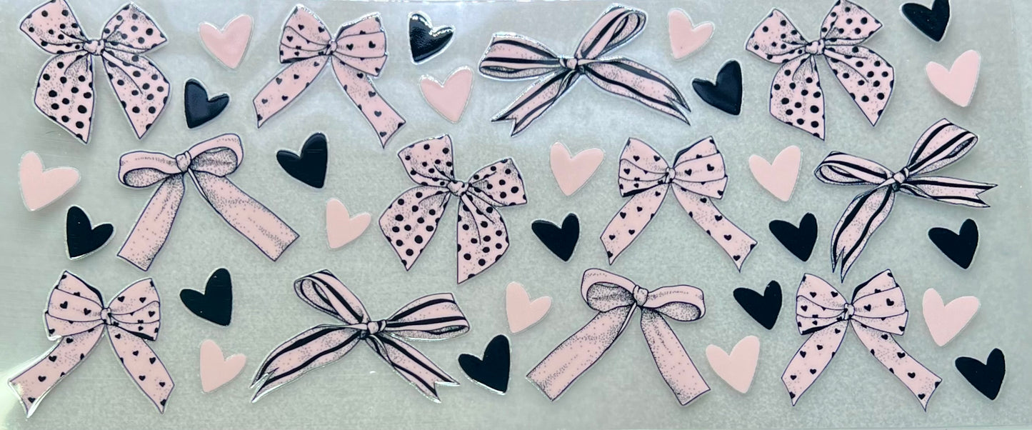 Pink/Black Bows & Hearts✔️