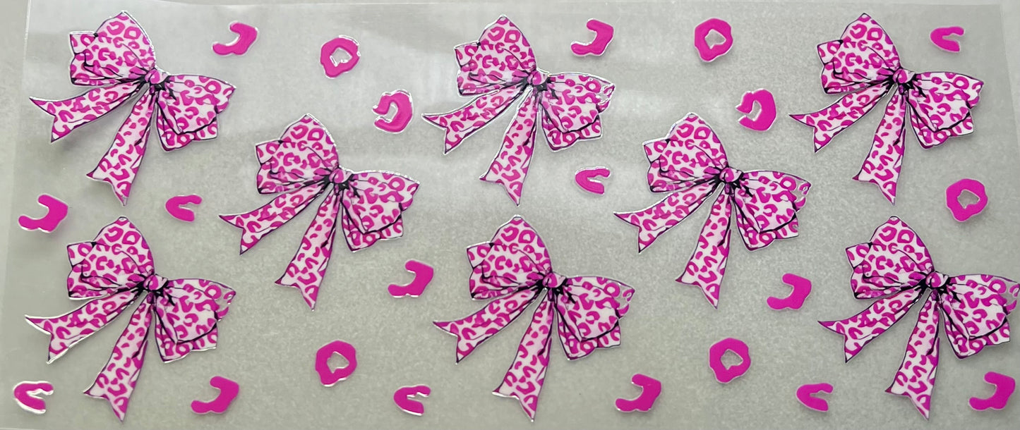 Pink Leopard Bows✔️