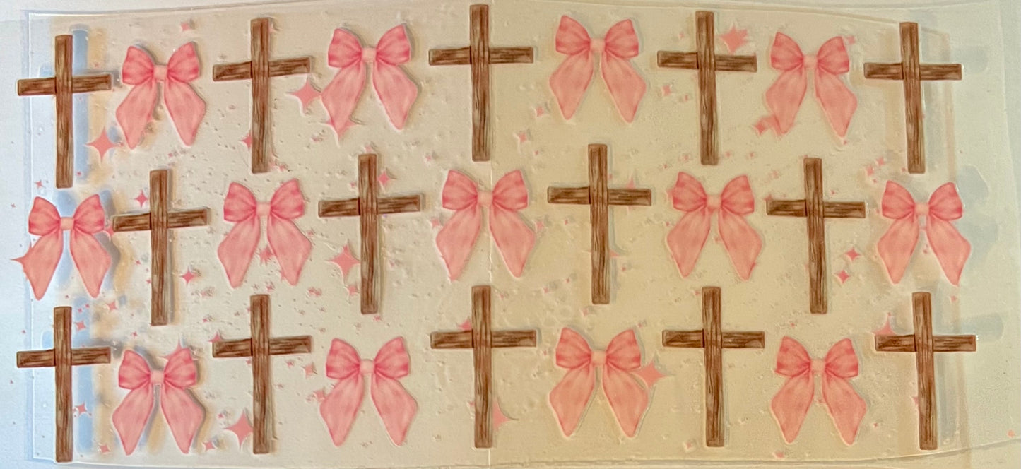 Crosses & Bows (pink)