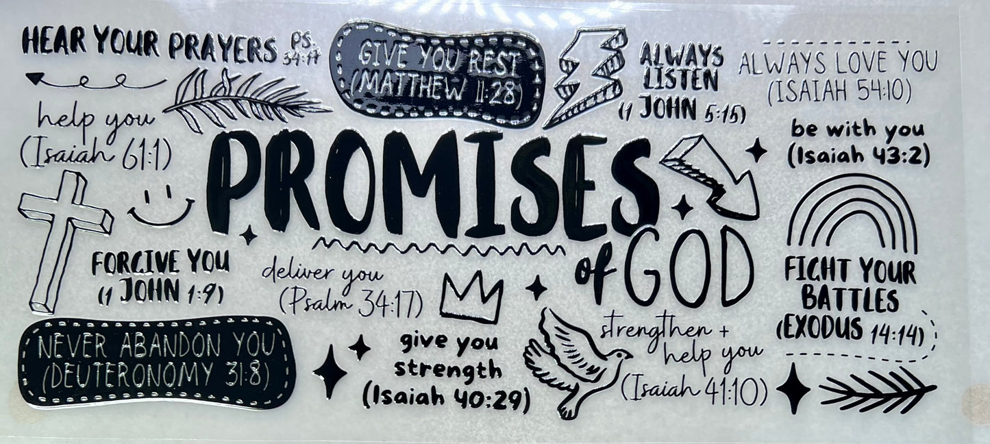 PROMISES OF GOD - black print✔️