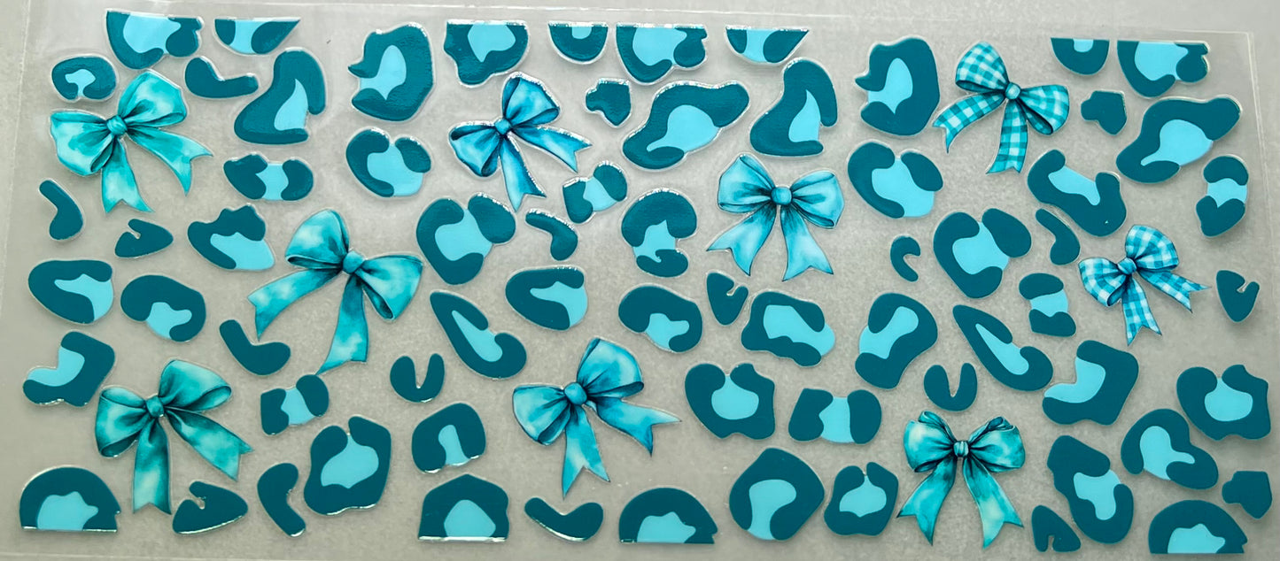 Turquoise Leopard & Bows