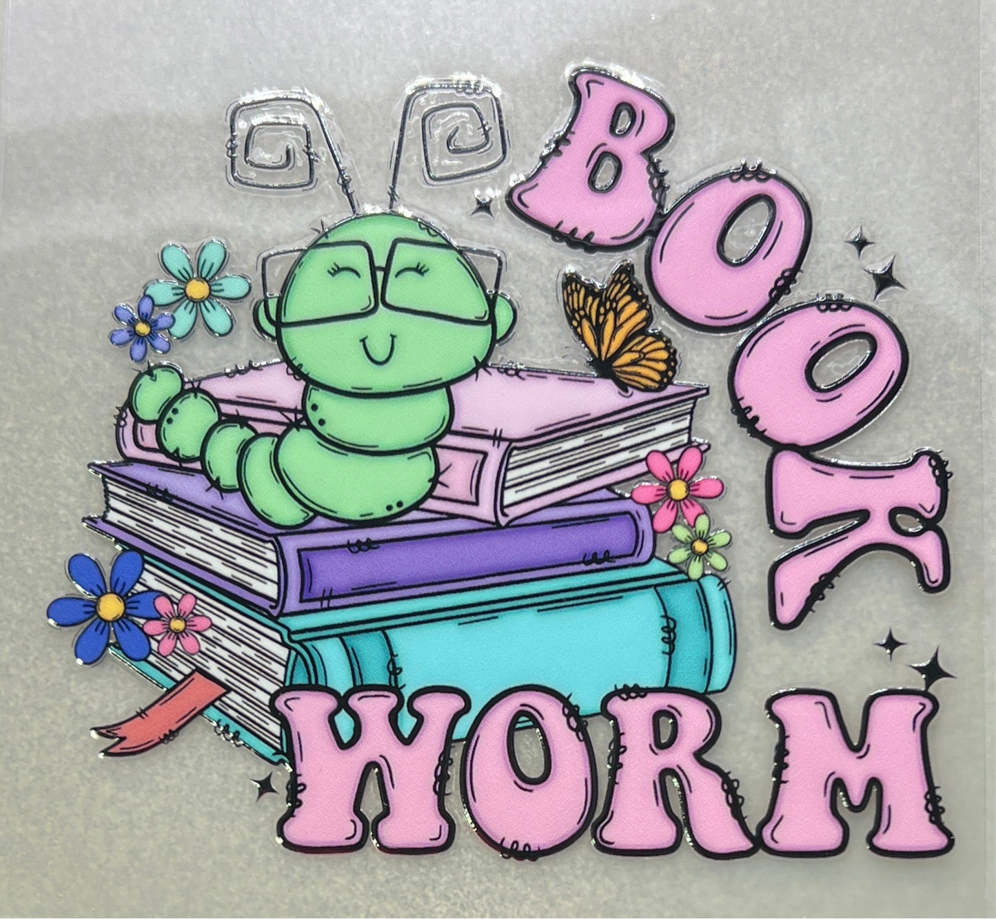 Bookworm with glasses