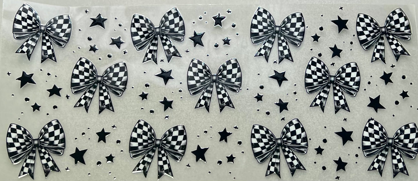 Black Check Bows & Stars✔️