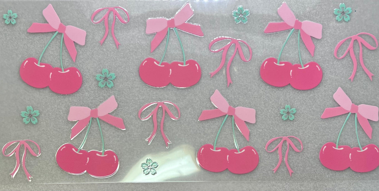 Pink bows and Cherries