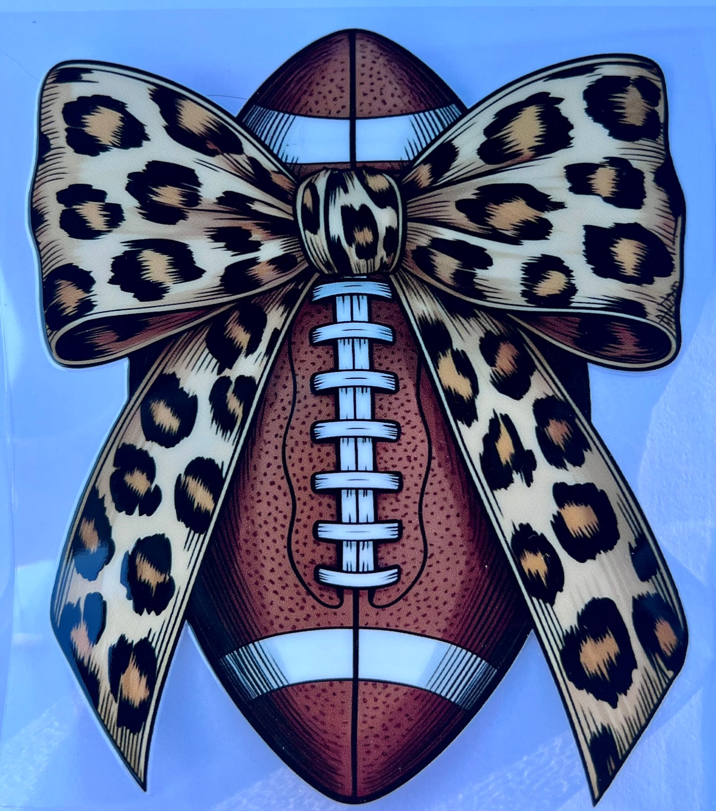 Football w/Leopard Bow