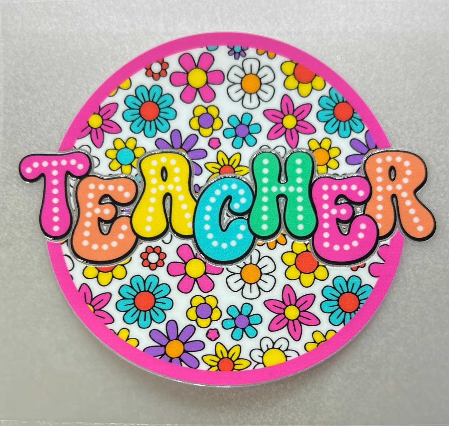 TEACHER - round floral background✔️