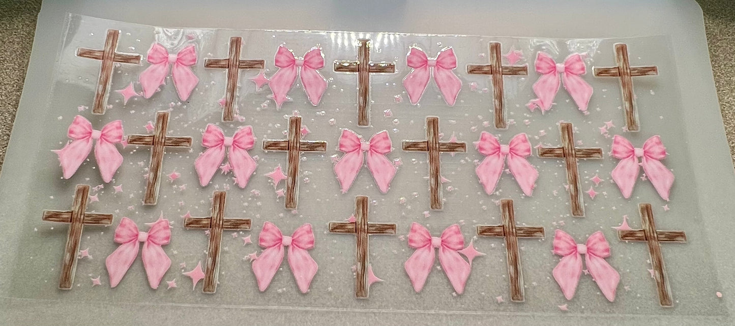 Pink bows & crosses