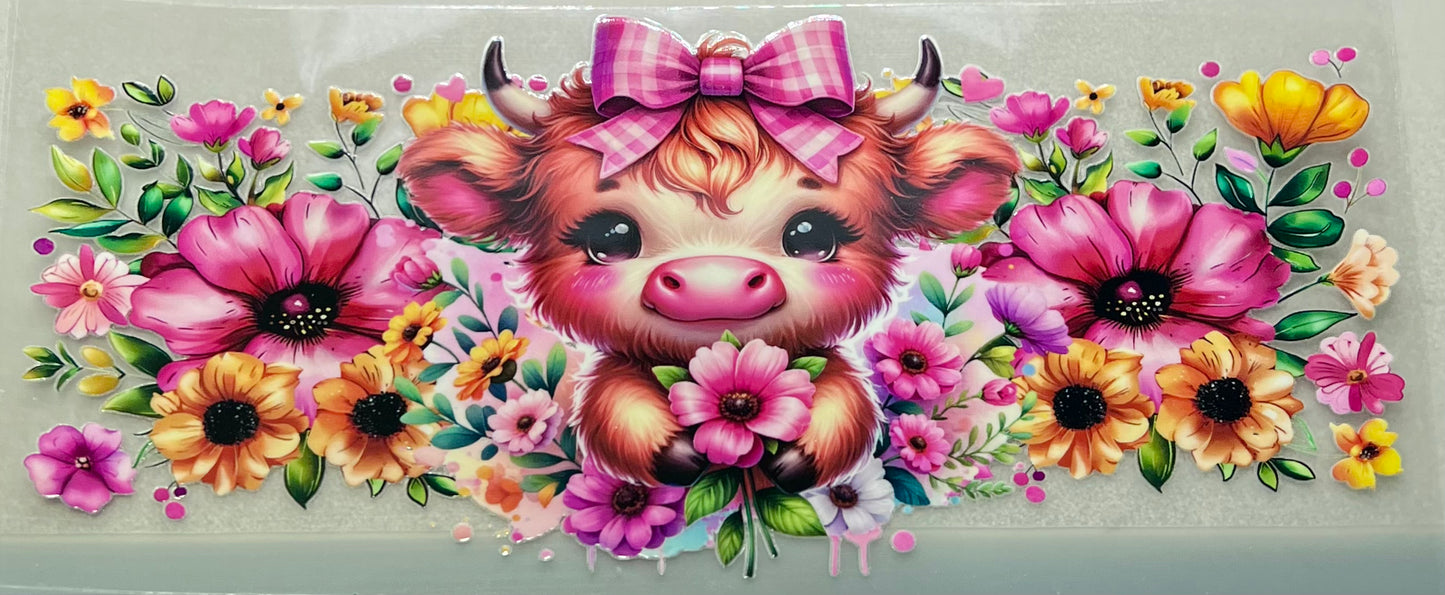 Pink plaid bow COW