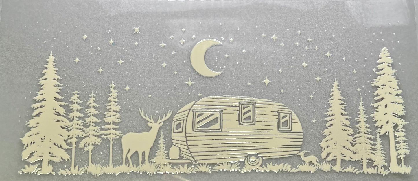 Camping scene w/deer Wrap