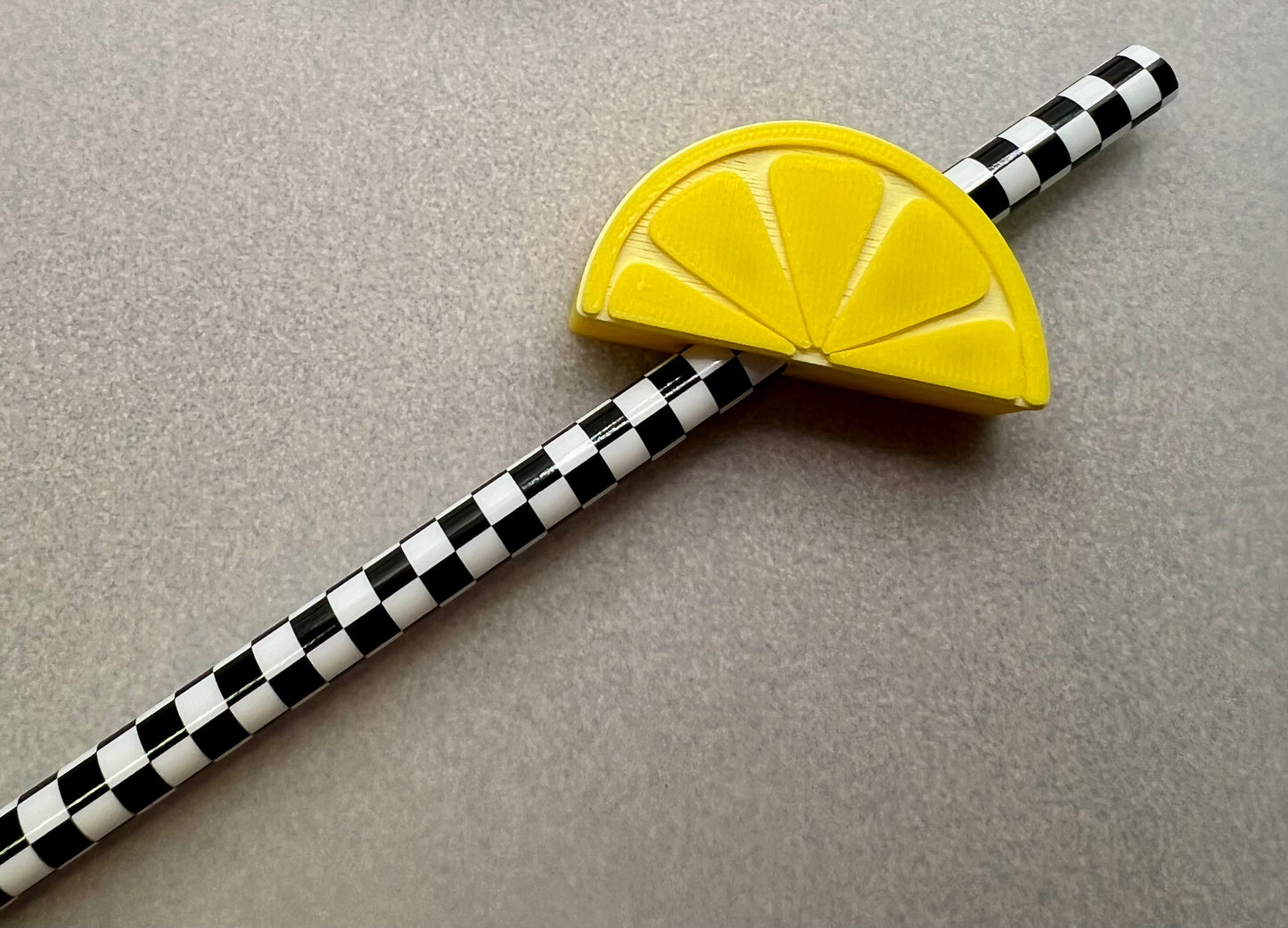 Lemon Straw Topper (straw not included) 3D printed