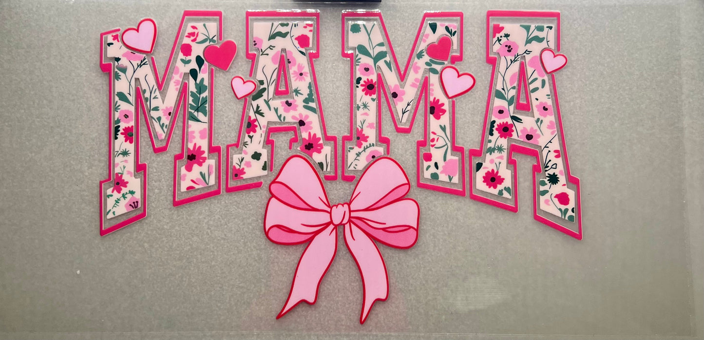 MAMA FLORAL & Pink bow wrap