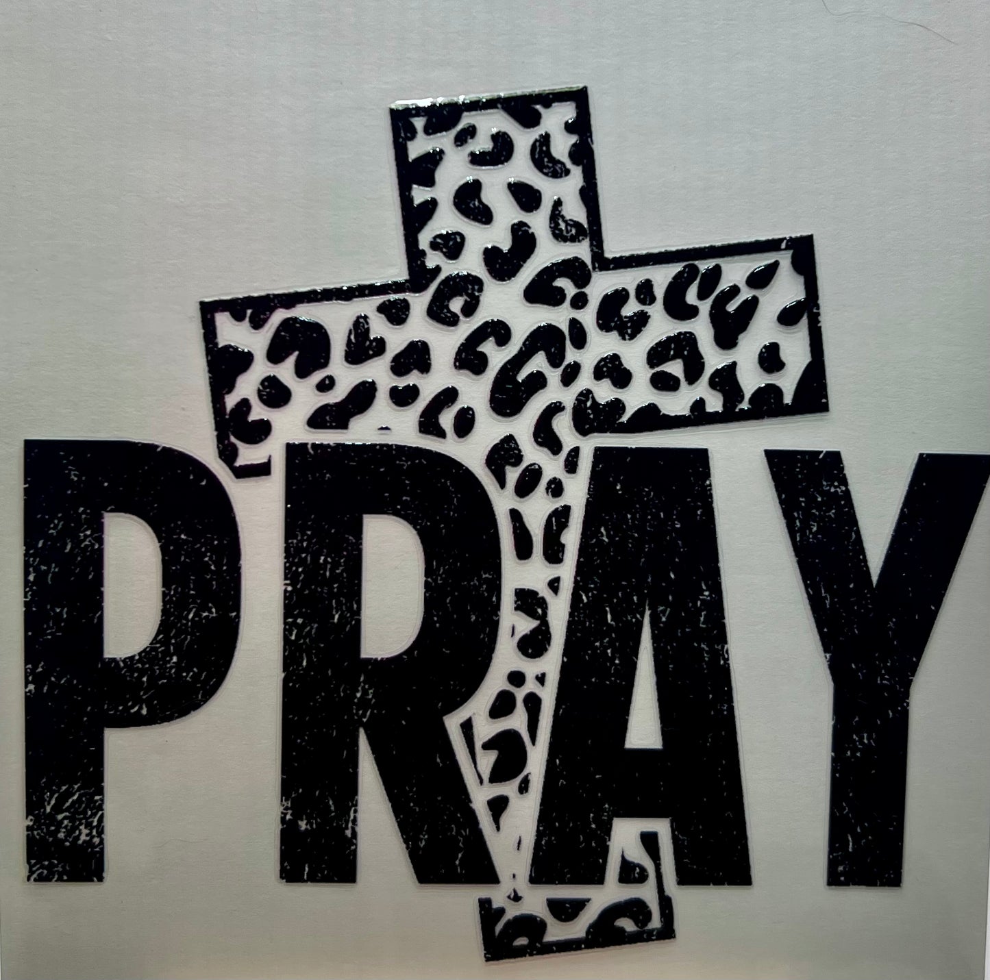 PRAY - Leopard Cross