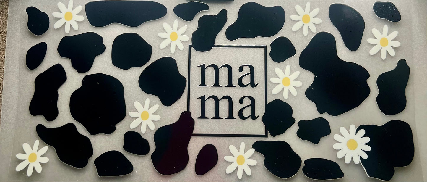 MAMA cow print & daisies (wrap)