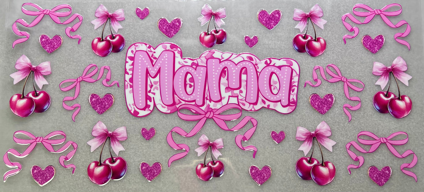 Mama cherries & hearts Wrap✔️