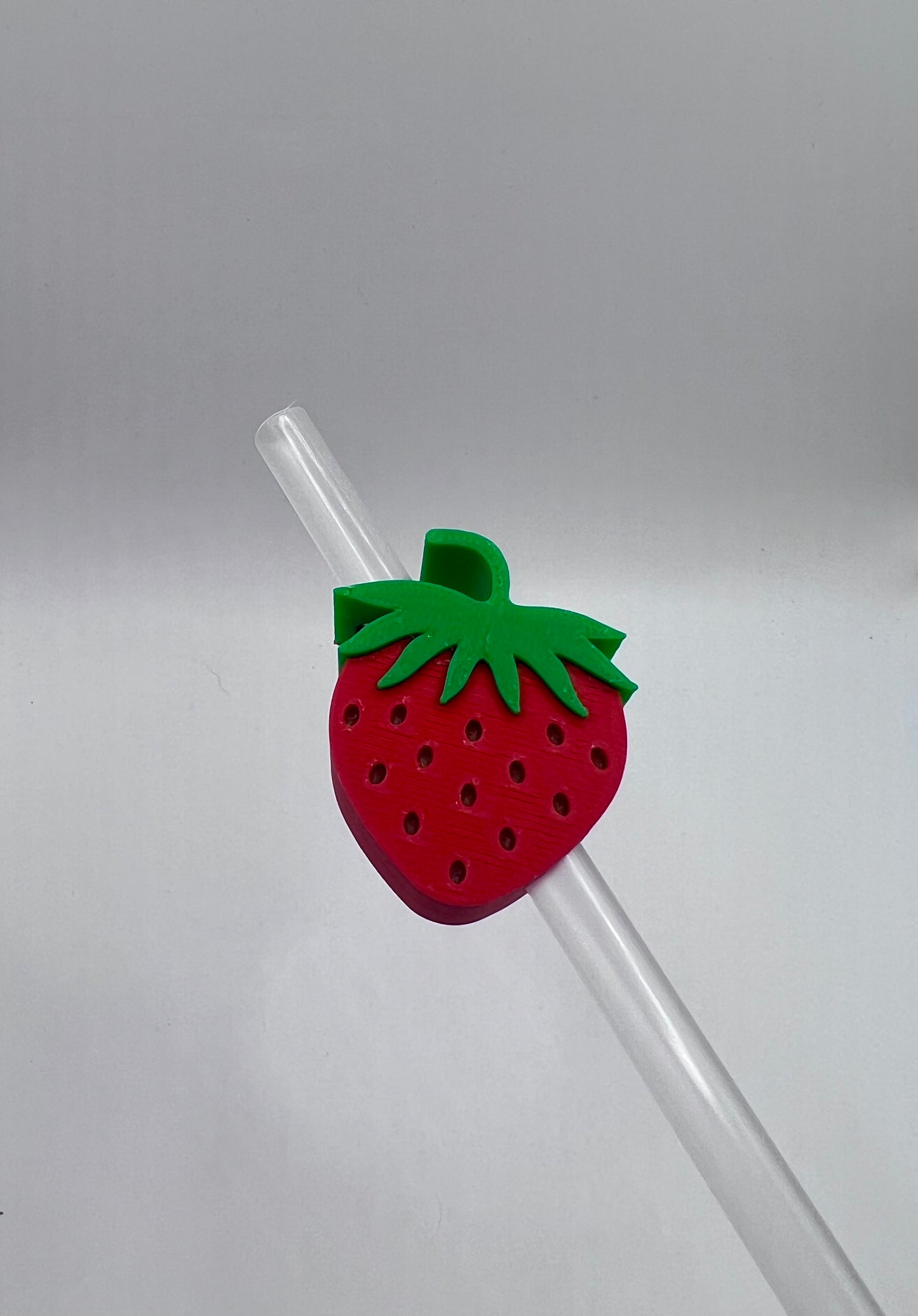 Strawberry Straw Topper (3D Printed)
