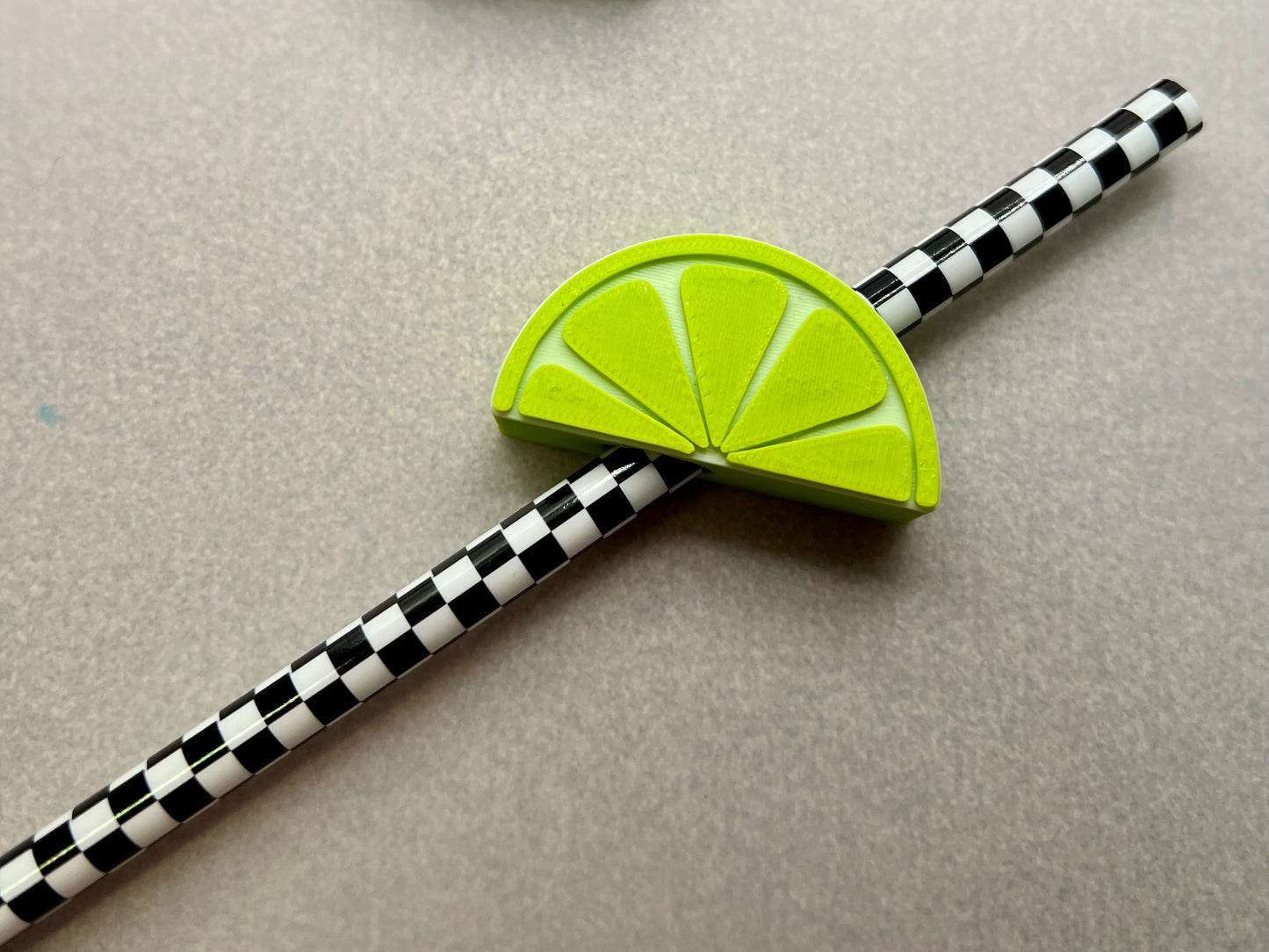 Lime Straw Topper (straw not included) 3D printed