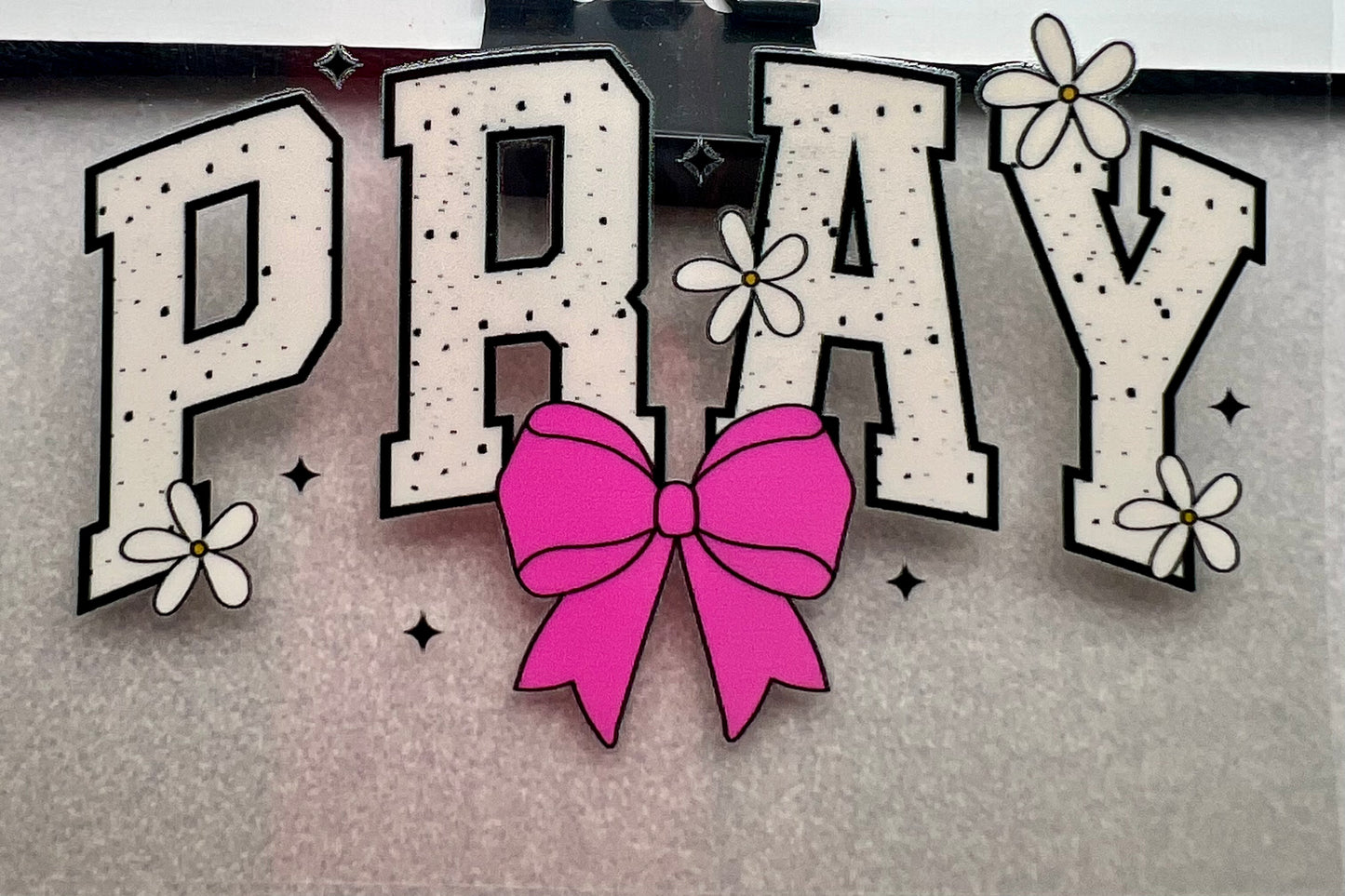 Pray pink bow