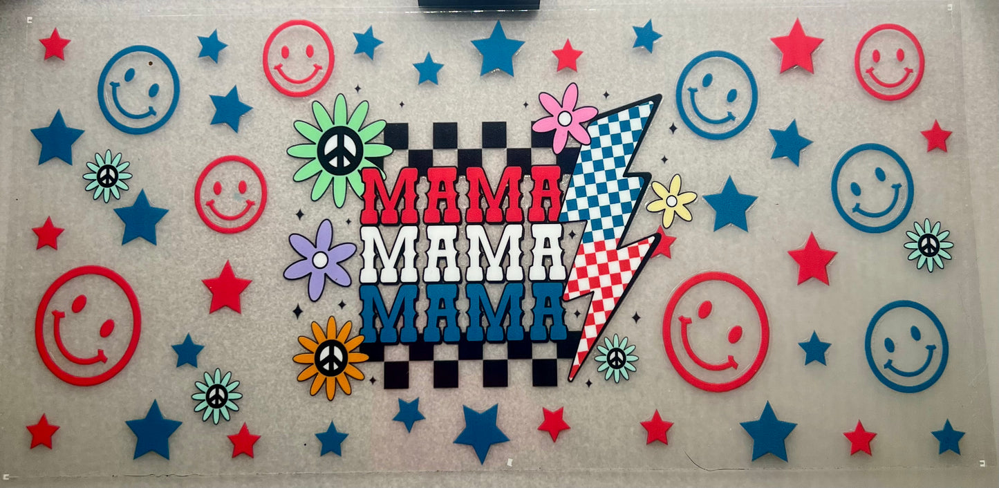 MAMS r/w/b smiles flowers wrap✔️