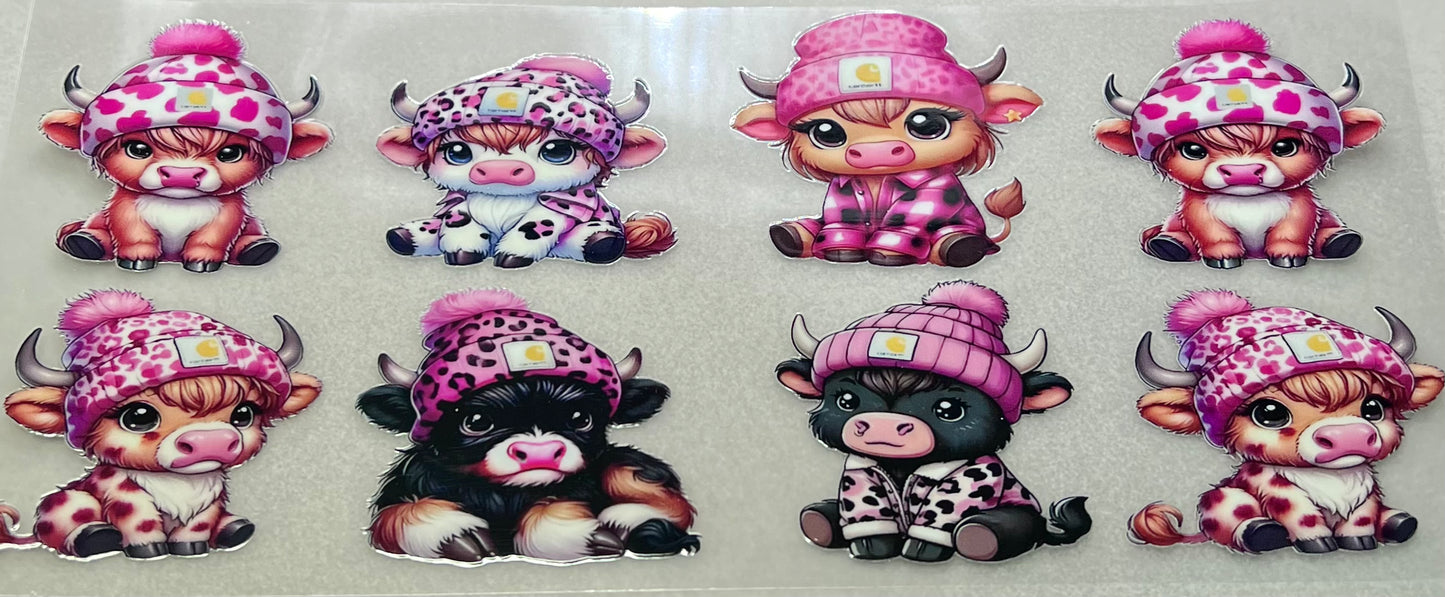 Baby COWS w/Toboggans Wrap