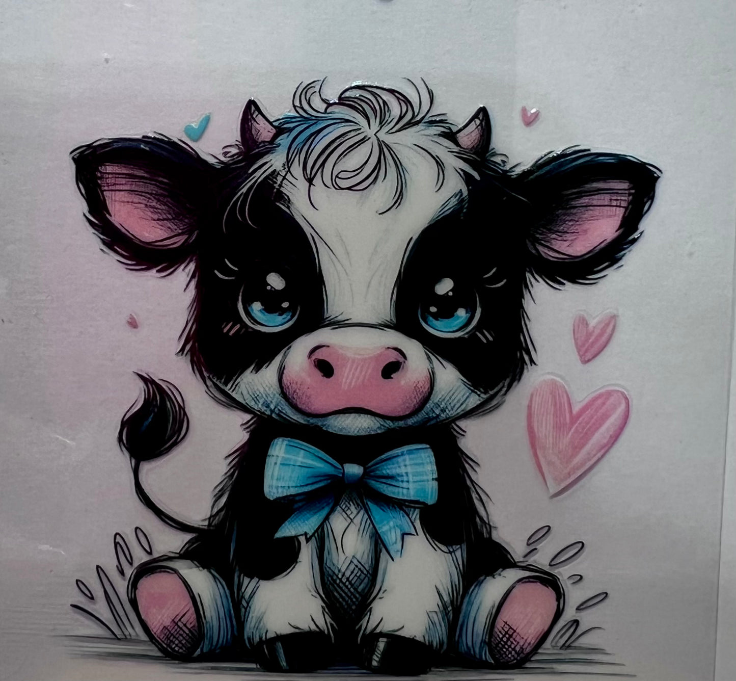 Blue-eyed baby cow Deca