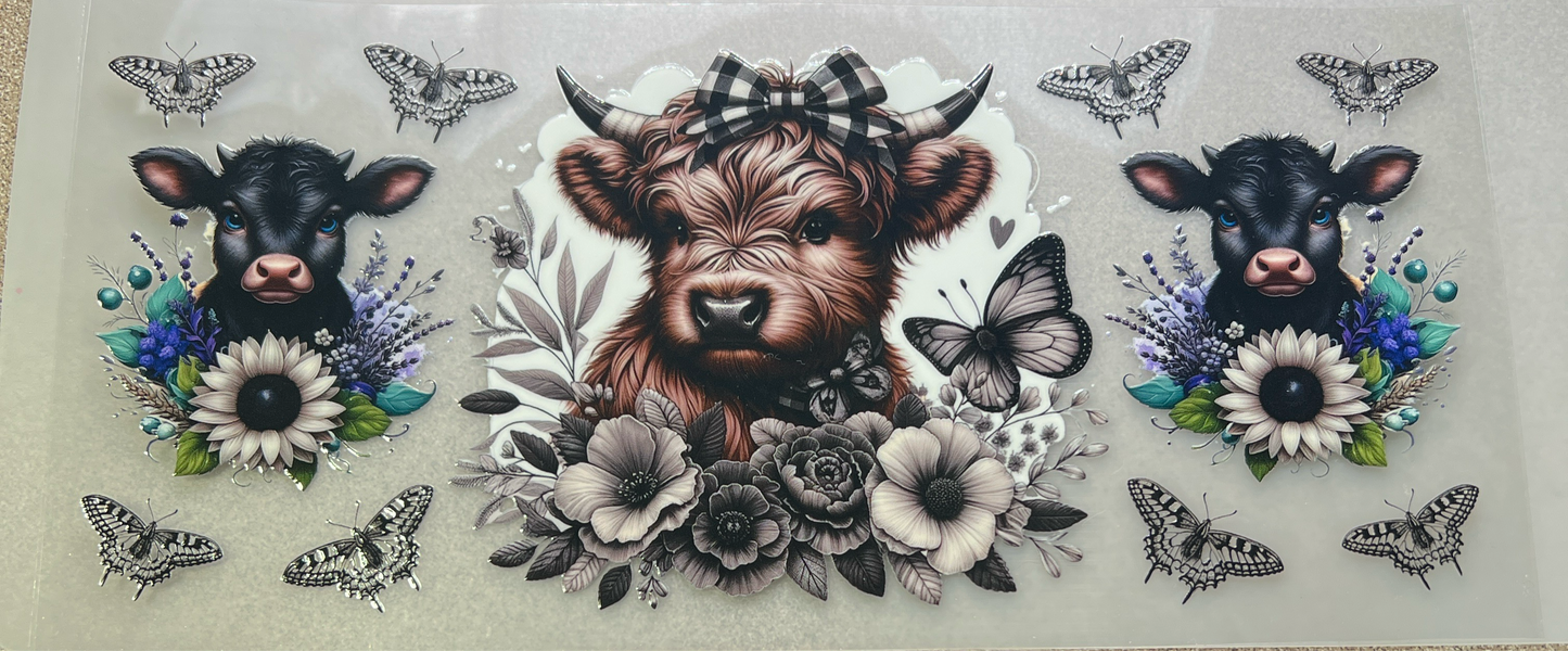 Cow with checkered bow