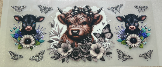 Cow with checkered bow