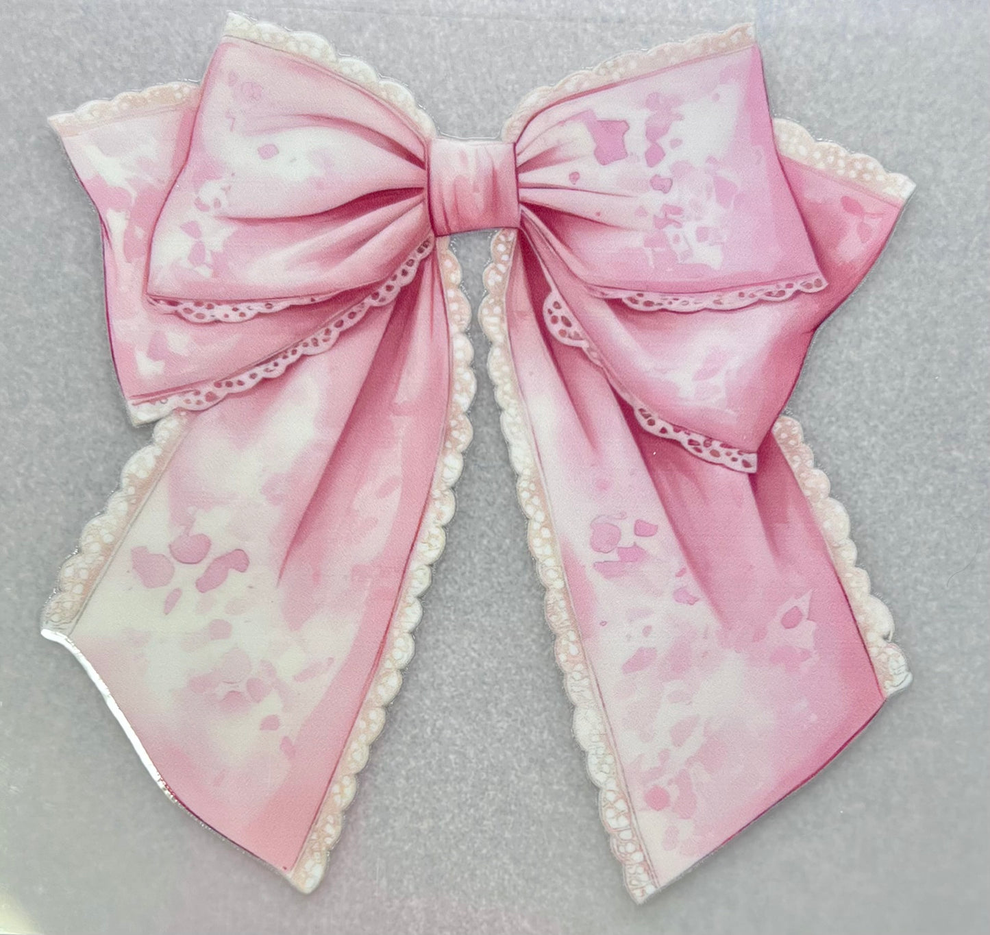 Pink Distressed Bow✔️