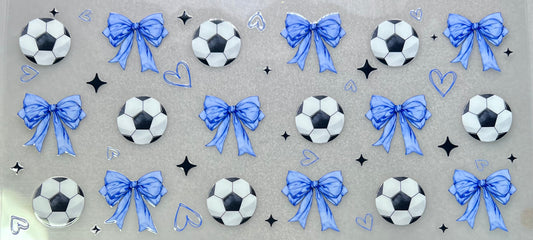SOCCER BALLS & Blue Bows✔️