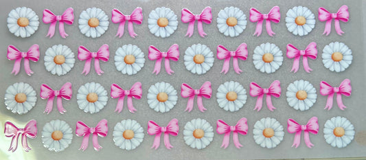 PINK BOWS & WHITE DAISIES✔️