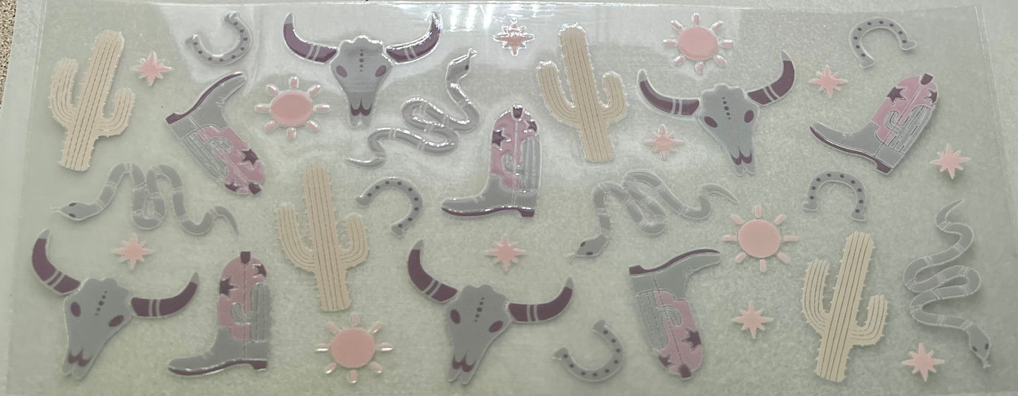 Muted Steer/Boots/Cacti