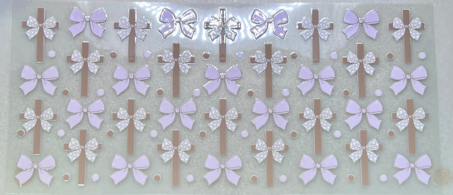 Cross - lavendar Bows✔️