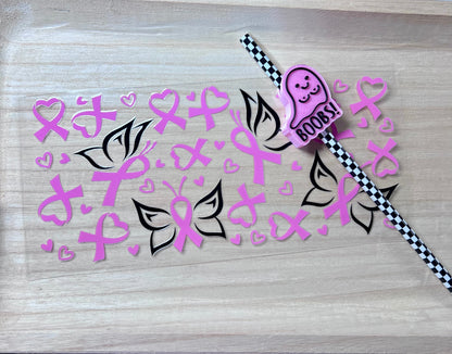 Breast Cancer Awareness Topper (wrap not included in this listing)