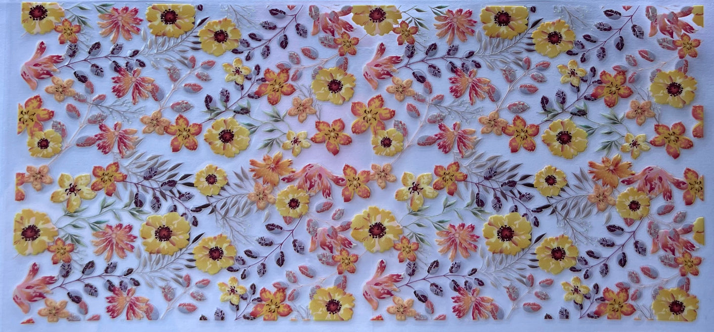 Small yellow/orange florals