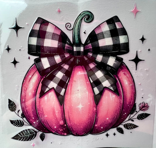 Pumpkin w/checker bow