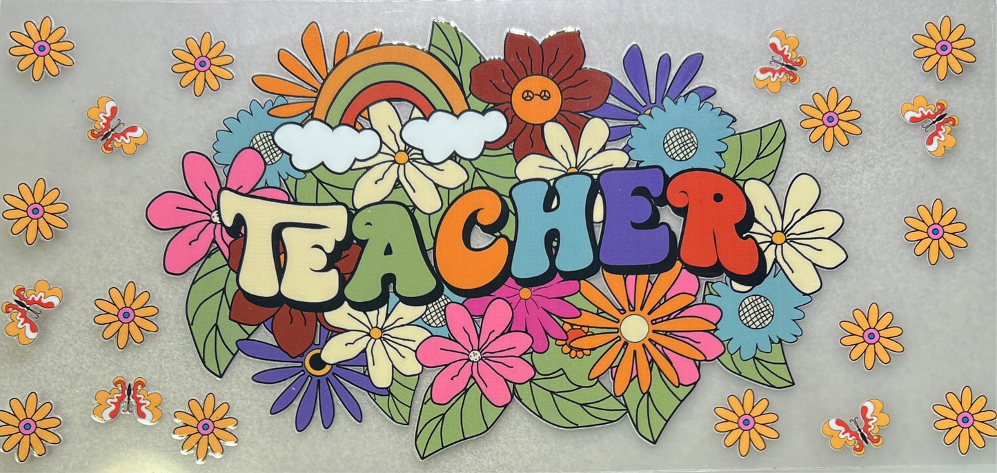 Teacher flowers rainbow