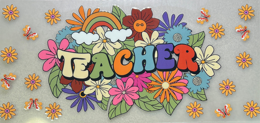 Teacher flowers rainbow
