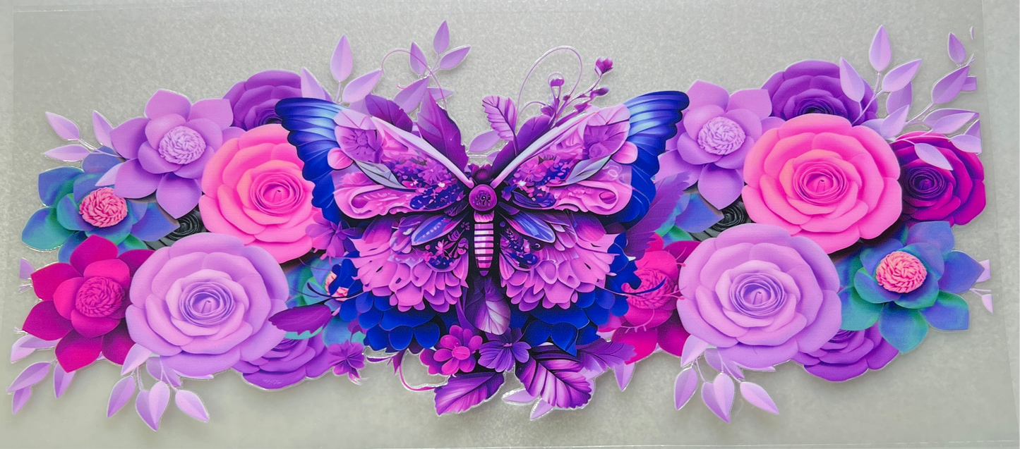 PINK/PURPLE Butterfly & Florals✔️