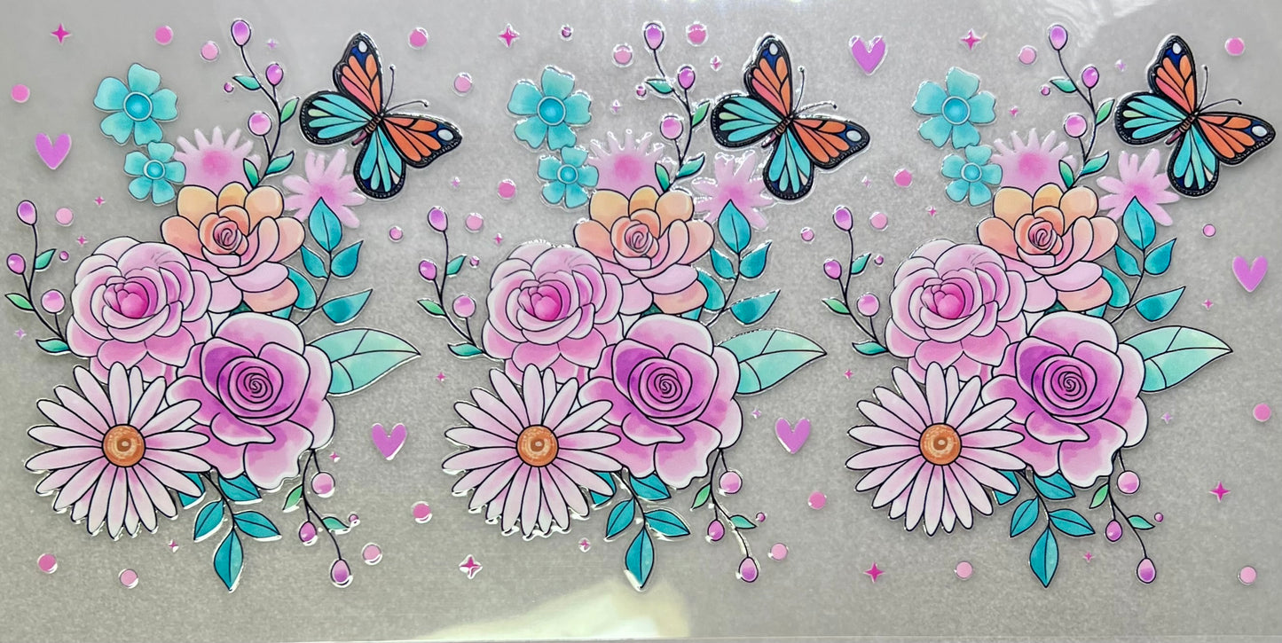 Pastel Flowers & Bflies