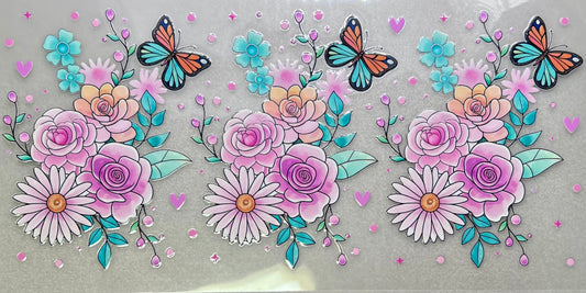 Pastel Flowers & Bflies