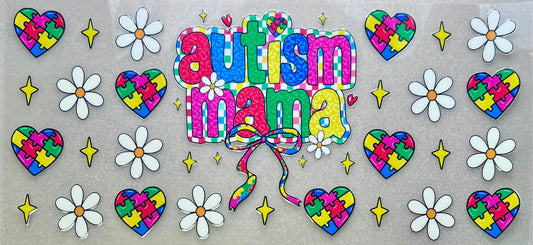 Autism Mama hearts & daisies