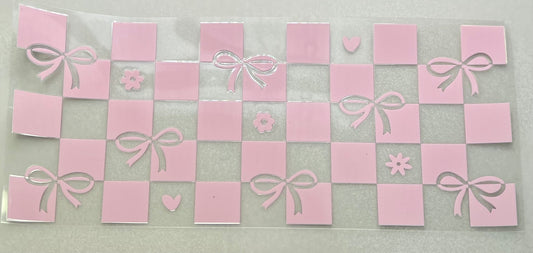Pink Grid & Bows