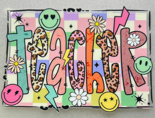 TEACHER - pastel checks✔️